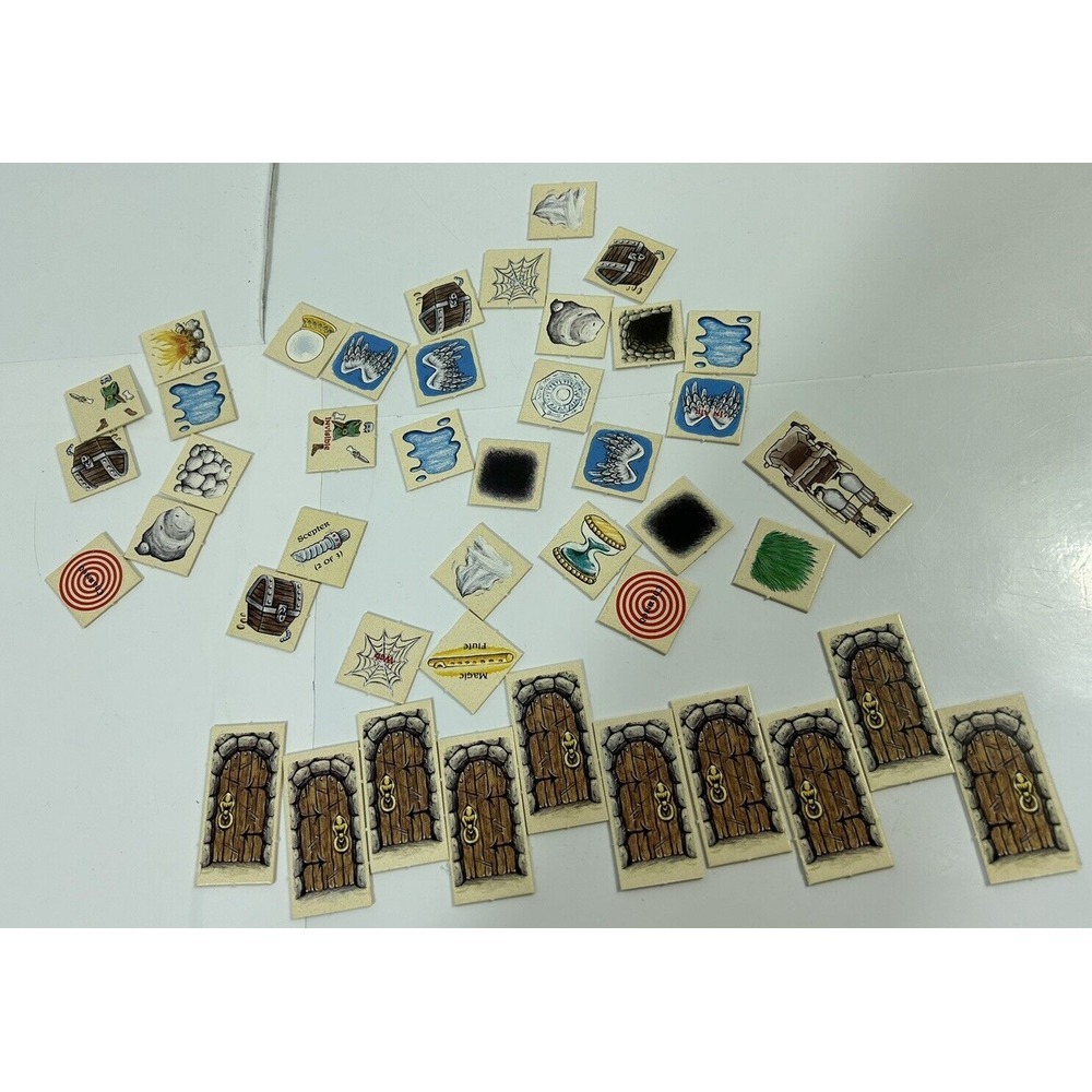 Vintage 1993 TSR Dragon Strike Board Game - 43 Replacement Cardboard Markers Set